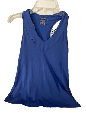 Lucky in Love M tank top purple racerback shelf bra womens tennis.    R